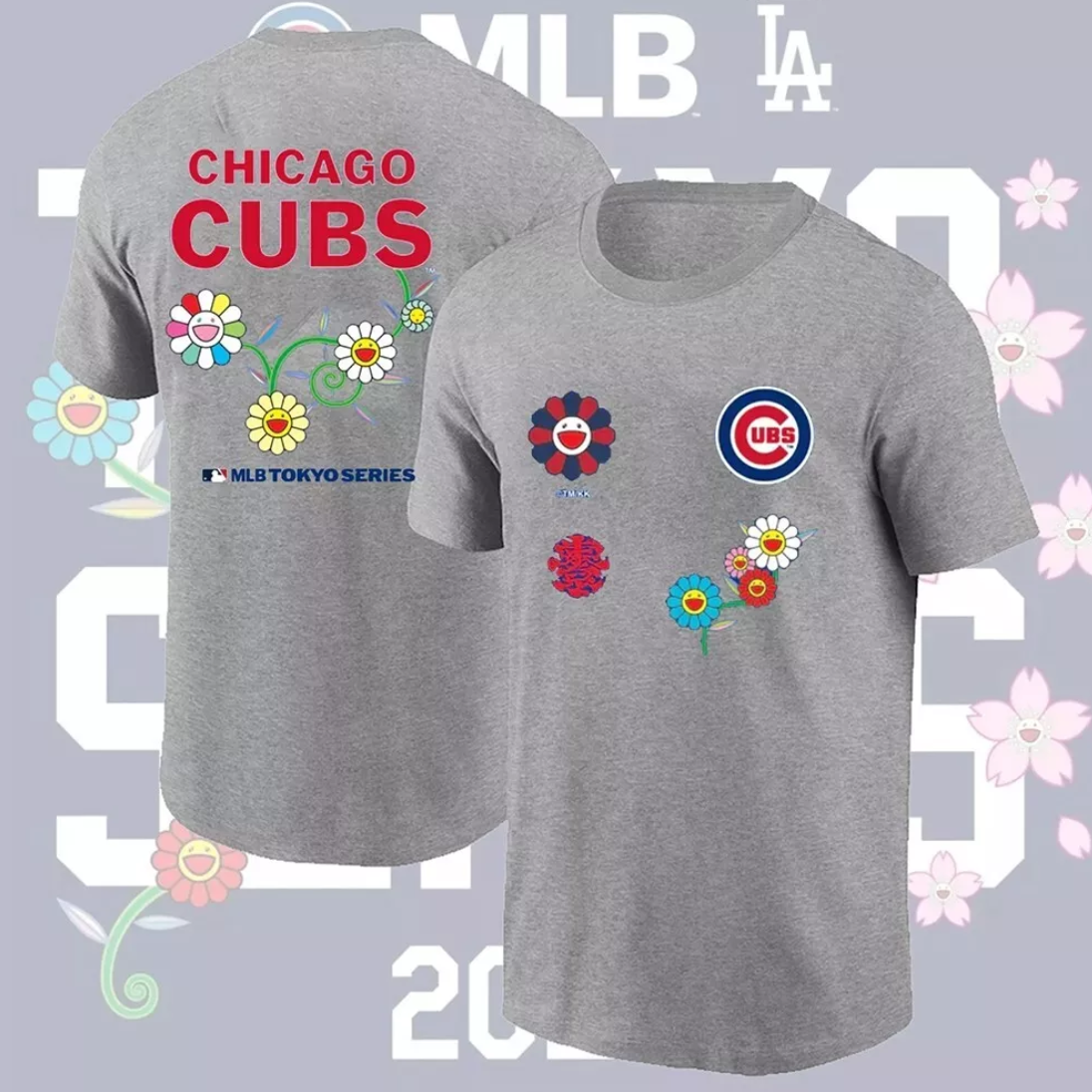 Men Chicago Cubs blank grey 2025 MLB T shirts style 2
